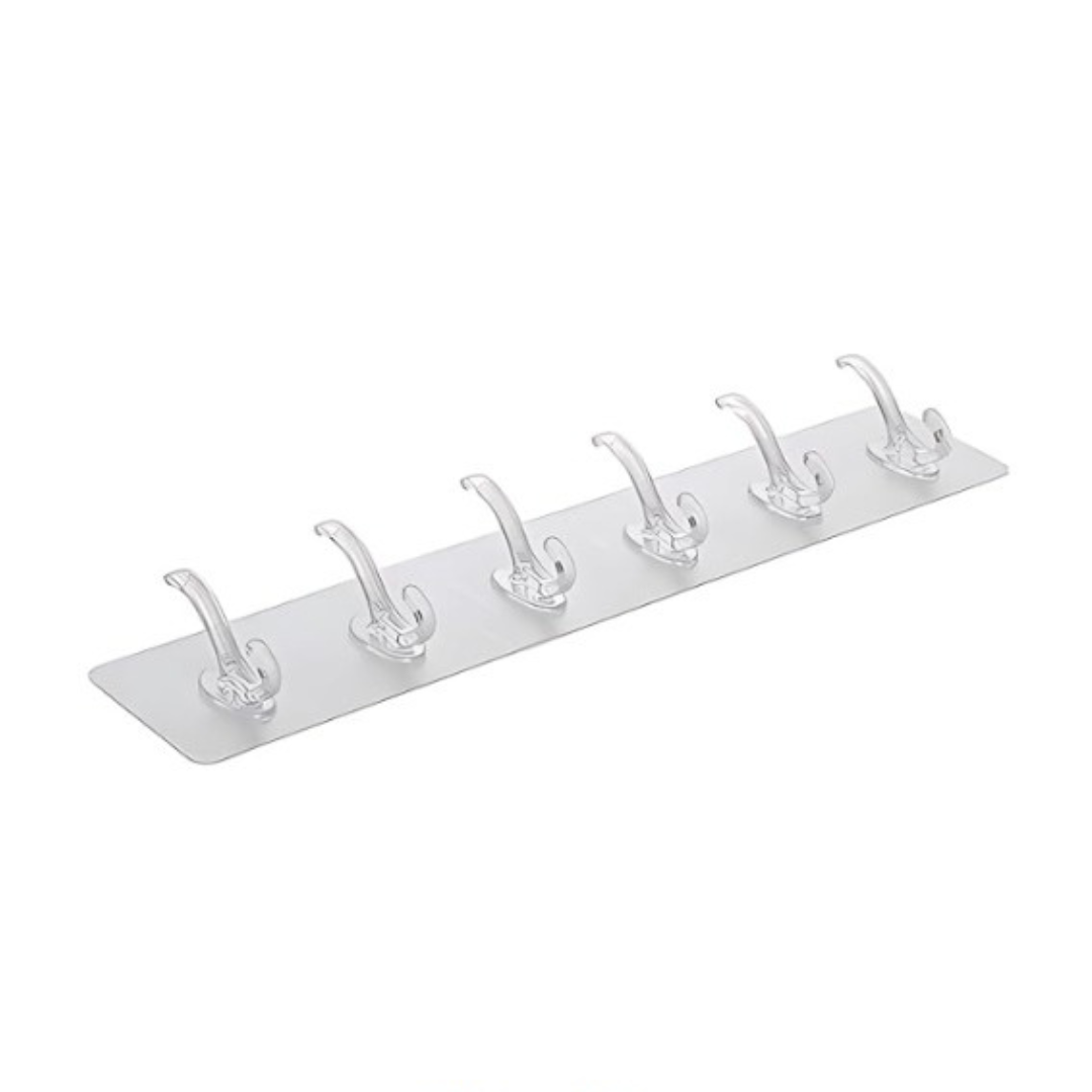Self Adhesive Wall Hooks with 6 Hooks