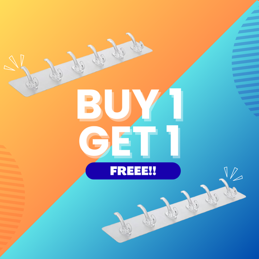 Self Adhesive Wall Hooks with 6 Hooks