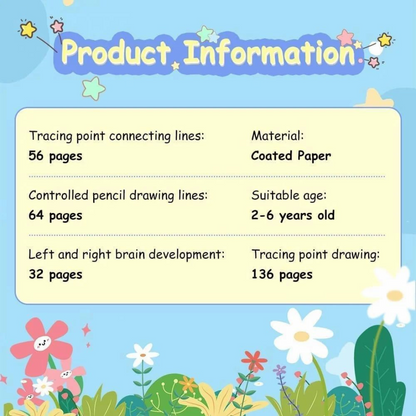 Reusable Tracing Lines Exercise Book For Improving Handwriting (64 Pages)