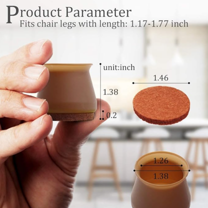 Silicone Chair Leg Protectors (8 Pieces)