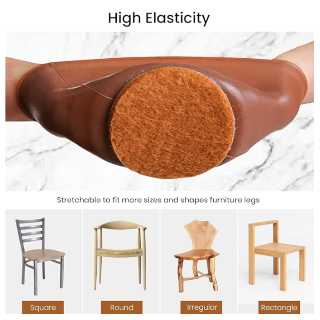 Silicone Chair Leg Protectors (8 Pieces)