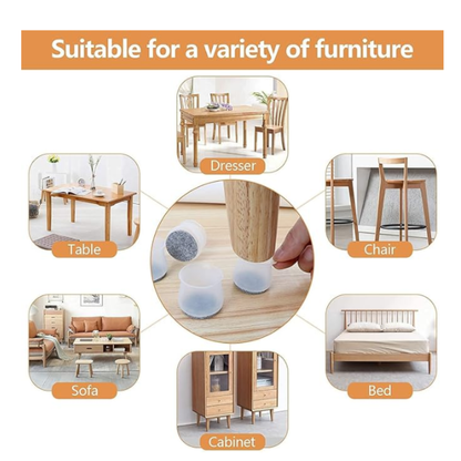 Silicone Chair Leg Protectors (8 Pieces)